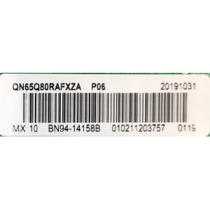 MAIN PARA SMART TV SAMSUNG QLED 4K RESOLUCION (3840 x 2160) / NUMERO DE PARTE BN94-14158B / BN41-02695A / BN9414158B / 14158B / BN97-15505E / MODELO QN65Q80RAFXZA AD03